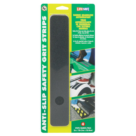 LIFE SAFE LIFESAFE RE160 Gator Grip Anti-Slip Safety Grit Tape - Black, 4" x 60' Roll RE160